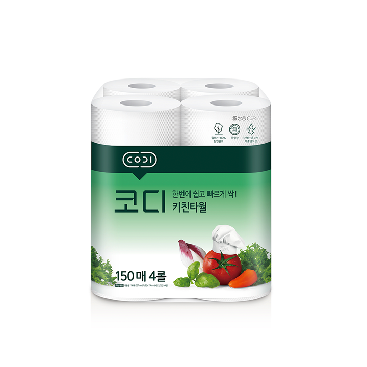 코디키친타올 150매*4입
