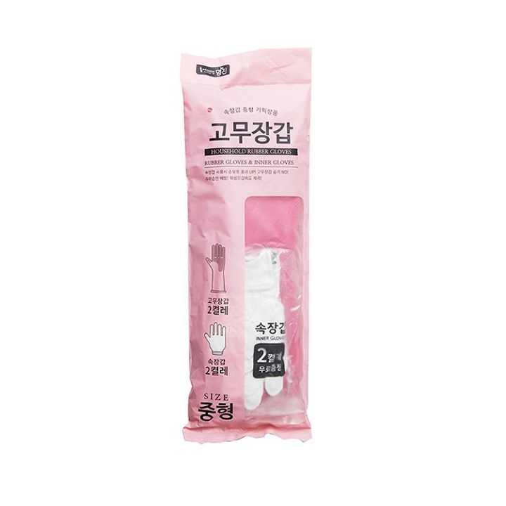 명진고무장갑2입(중)+속장갑2입증정