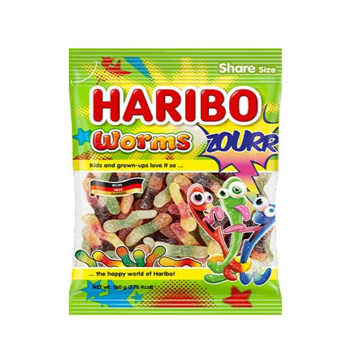 하리보 웜즈 사우어 160g