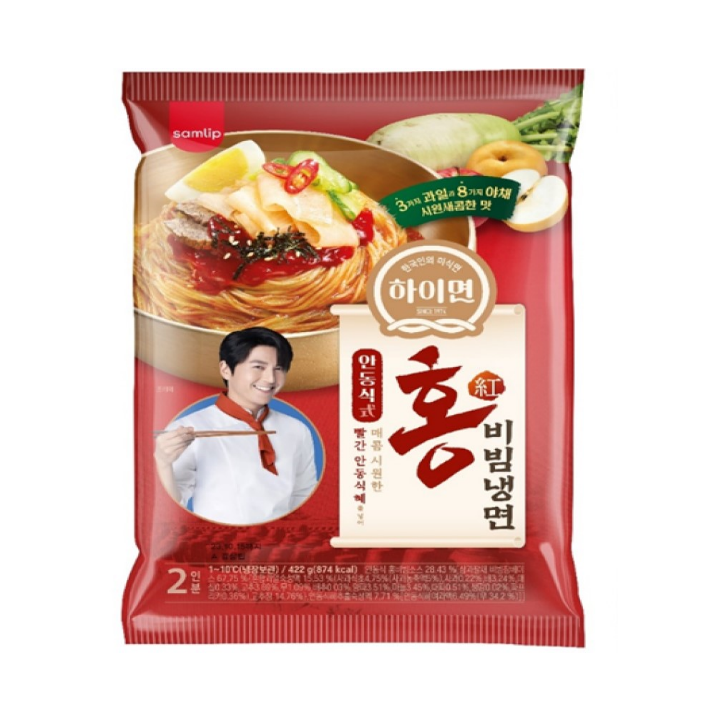 삼립 하이면 안동식홍비빔냉면 2인 422g