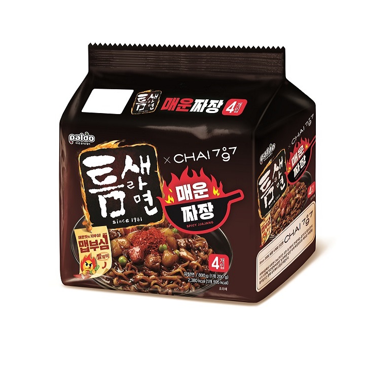 팔도 틈새라면 매운짜장 200g*4입