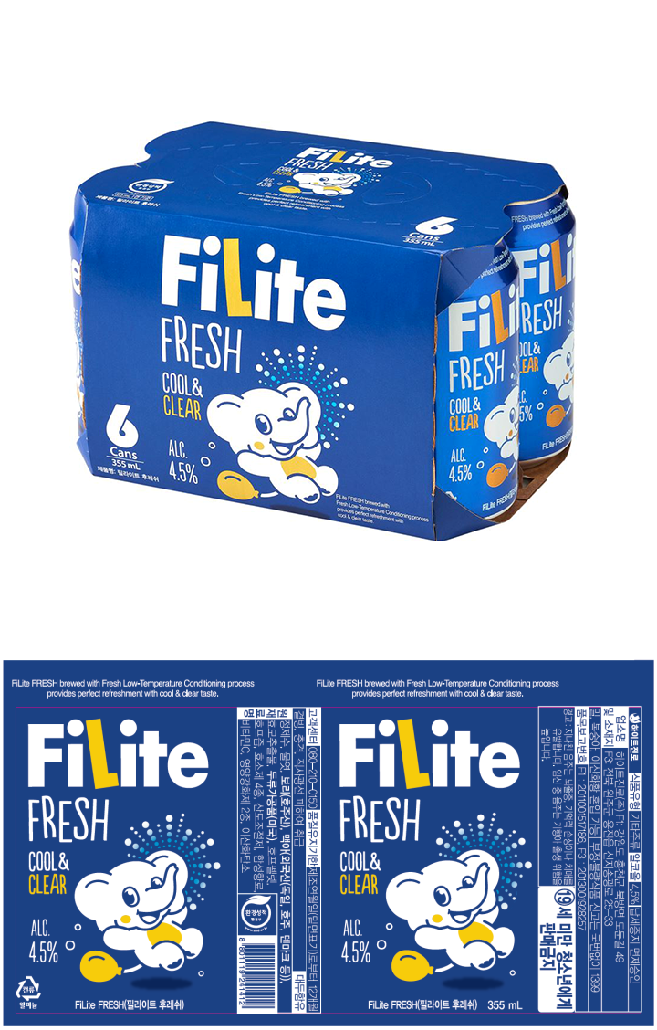 필라이트 후레쉬 355ml*6(캔)