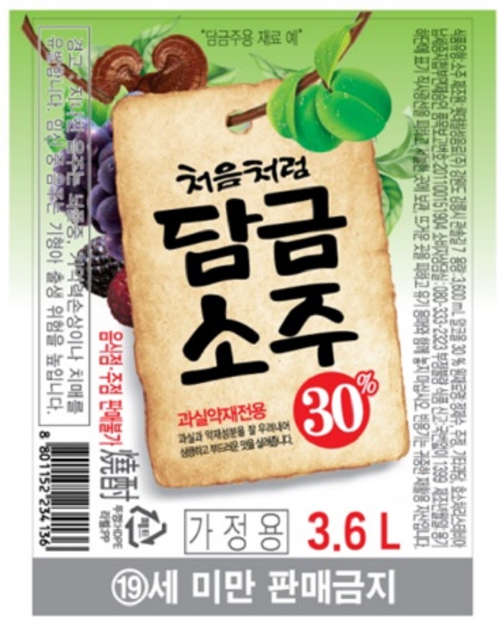 처음처럼 담금주 3.6L 30.0%