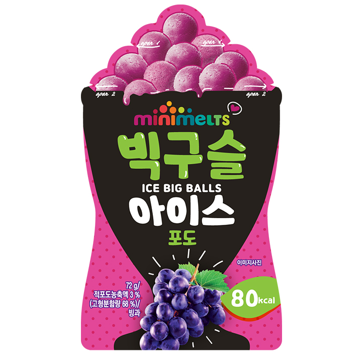 미니멜츠 빅구슬 아이스 포도 72g	