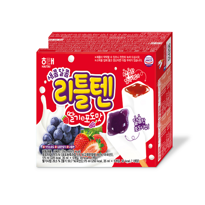 해태 리틀텐 딸기포도맛 350ml