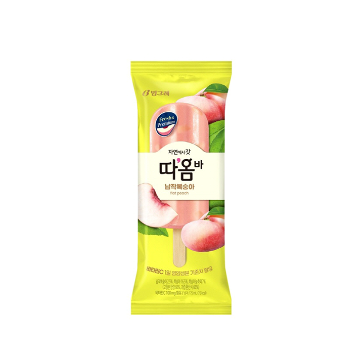 빙그레 따옴바 납작복숭아 75ml