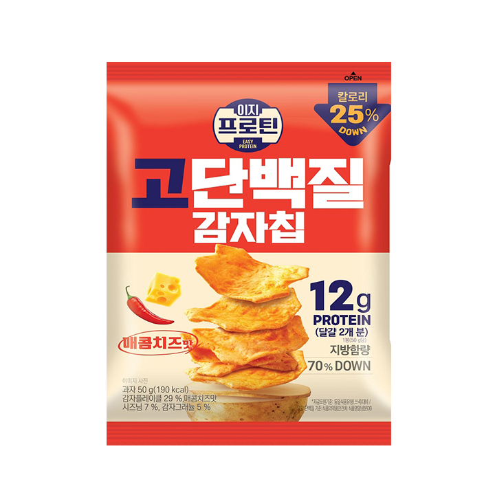 롯데 이지프로틴고단백질감자칩매콤치즈50g