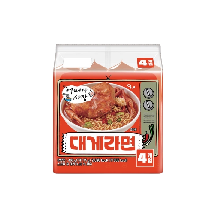 어쩌다사장 대게라면115g*4입