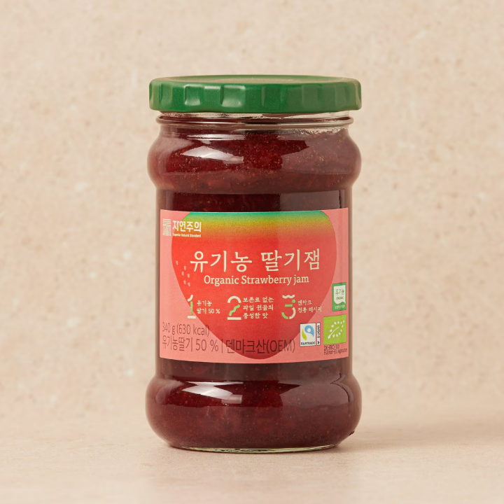 자연주의 유기농 딸기잼 340g
