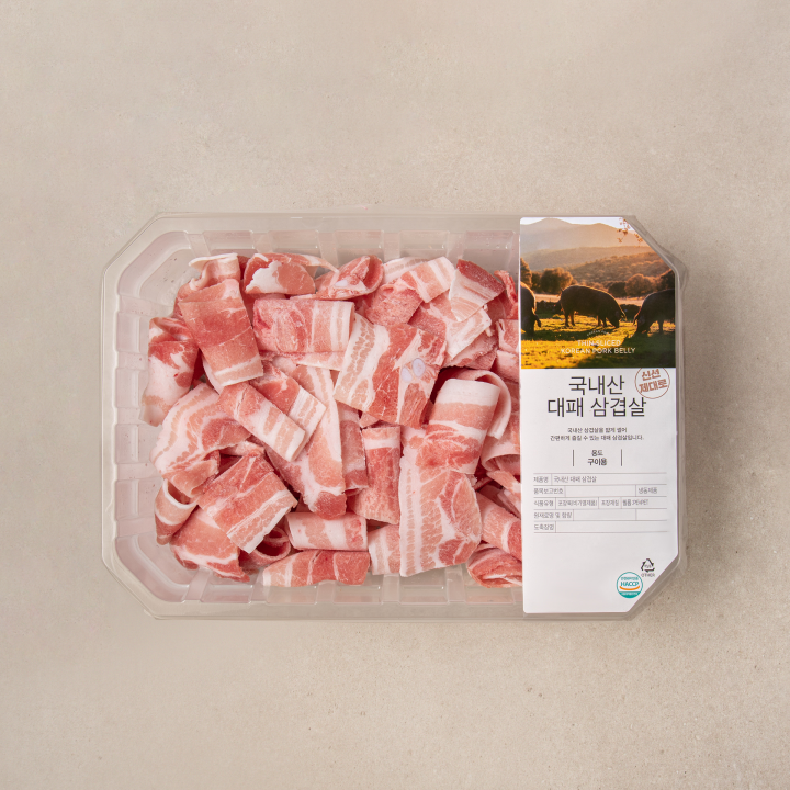 국내산냉동대패삼겹살800g