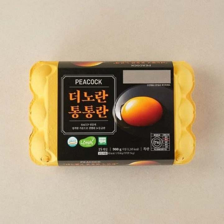 피코크 더노란 통통란 15입 (1+ 등급 특란)