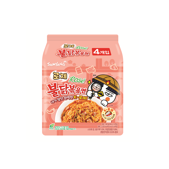 삼양 로제불닭볶음면 140g*4입