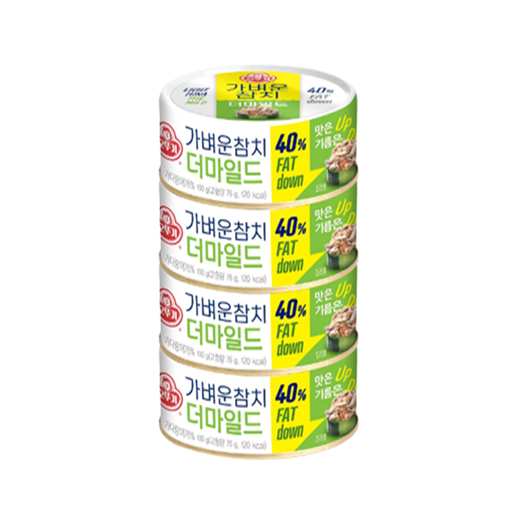 오뚜기 가벼운참치 더마일드100g*4