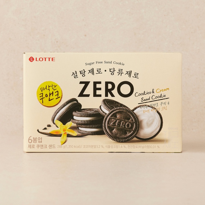 롯데 제로 쿠앤크 샌드 288g