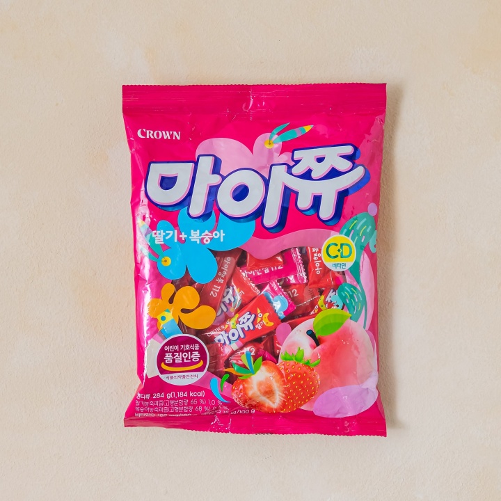 마이쮸 딸기+복숭아 284g