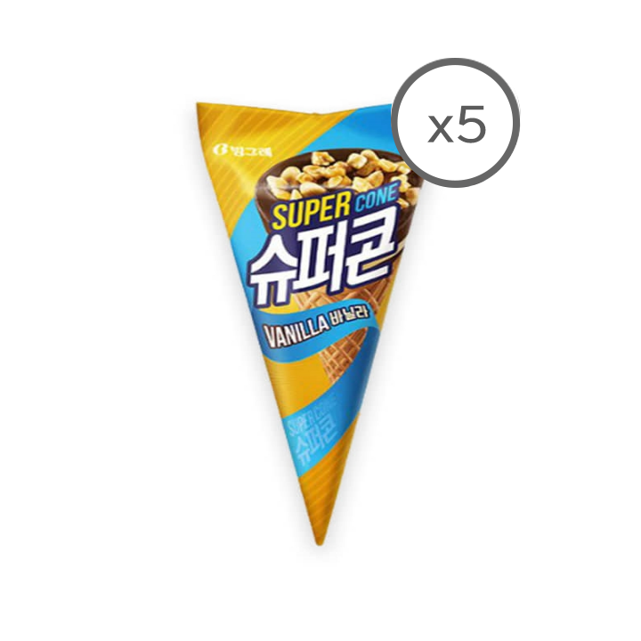 빙그레 슈퍼콘 바닐라 5입