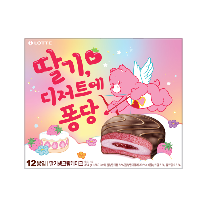 롯데 몽쉘 딸기 생크림케이크 384g