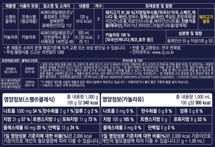 (S)CJ 스팸 복합 5호