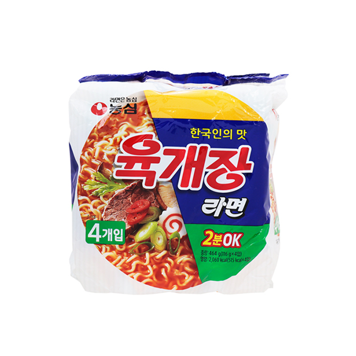 농심 육개장라면116g*4입