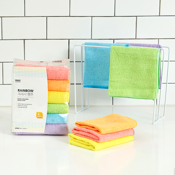 FROG Rainbow극세사행주6P