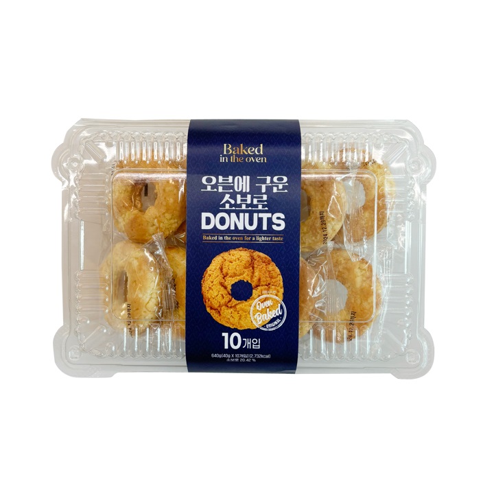 오븐에 구운 소보로 도넛 400g