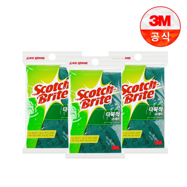 [택배]3M 다목적 수세미(소) 3개세트