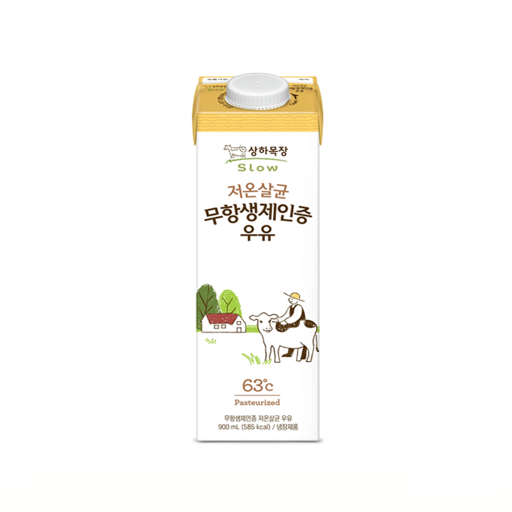 상하목장 무항생제인증 우유 900ml