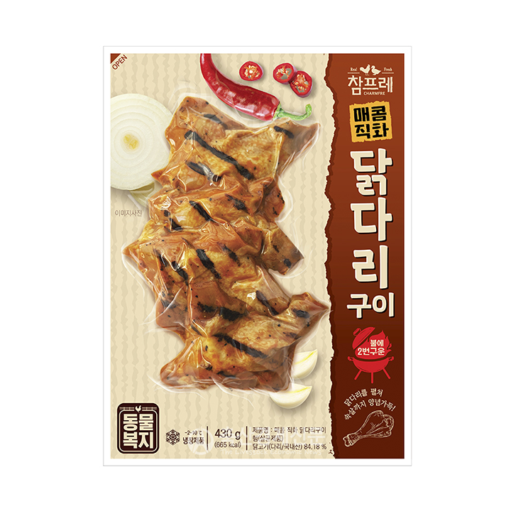 참프레 매콤직화 닭다리구이 430g