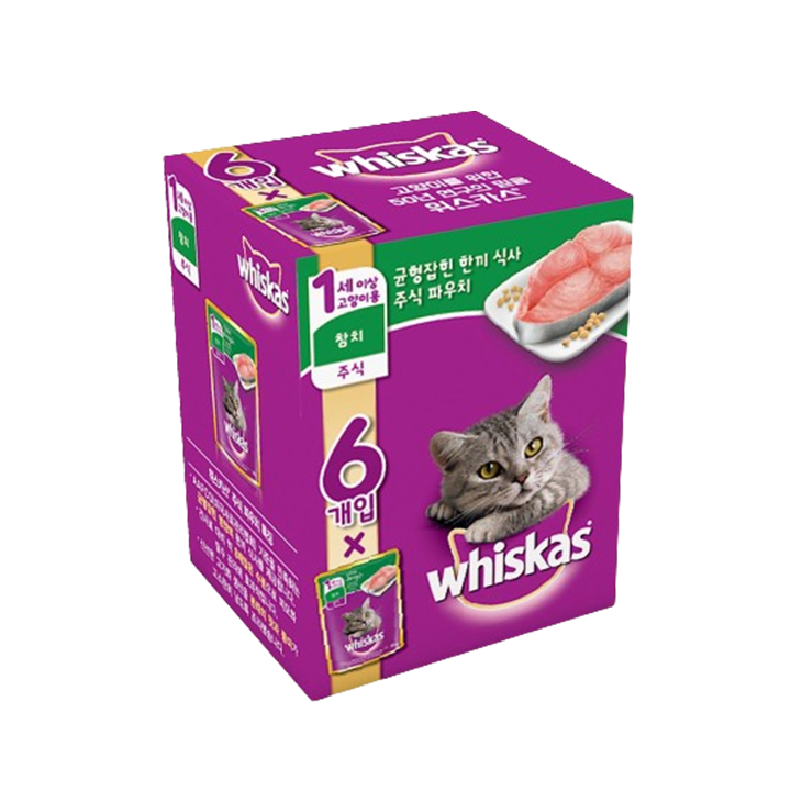 위스카스 파우치 참치 6팩