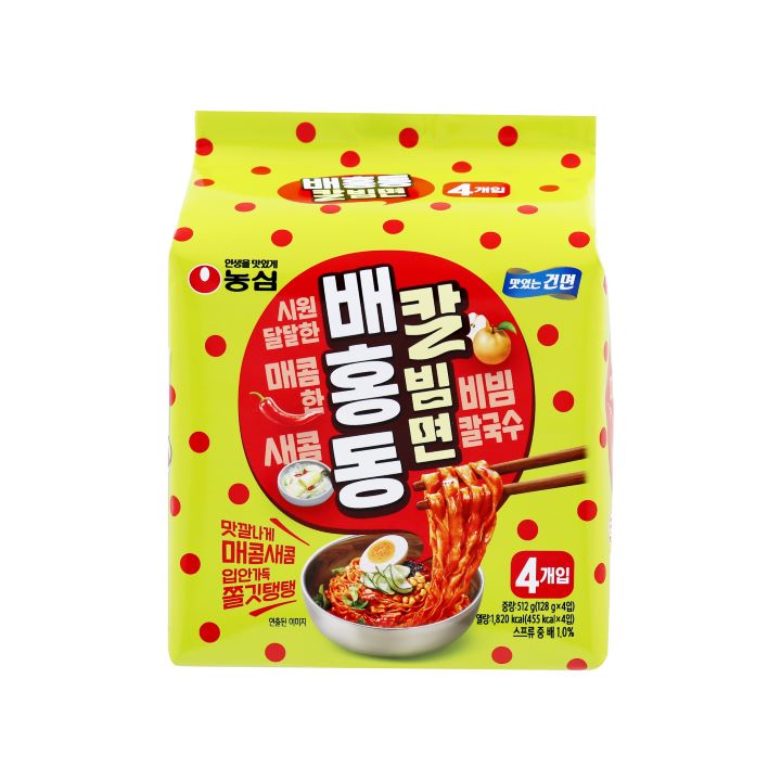 농심 배홍동 칼빔면 128g*4입