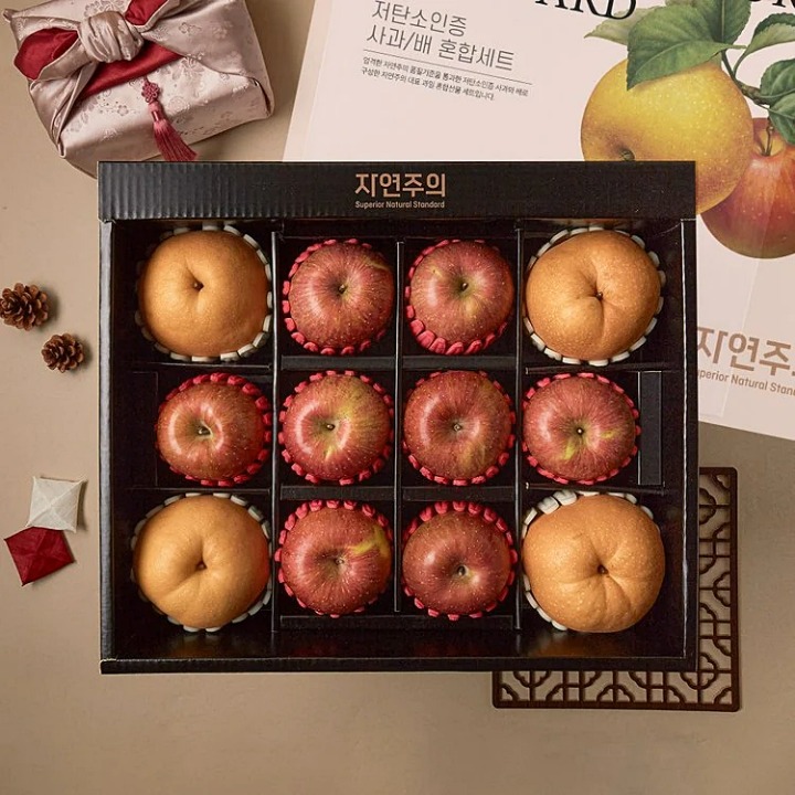 저탄소인증 사과/배 혼합세트(12과)