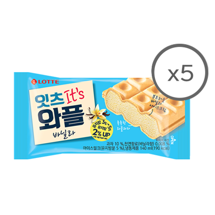 롯데 와플바닐라 5입