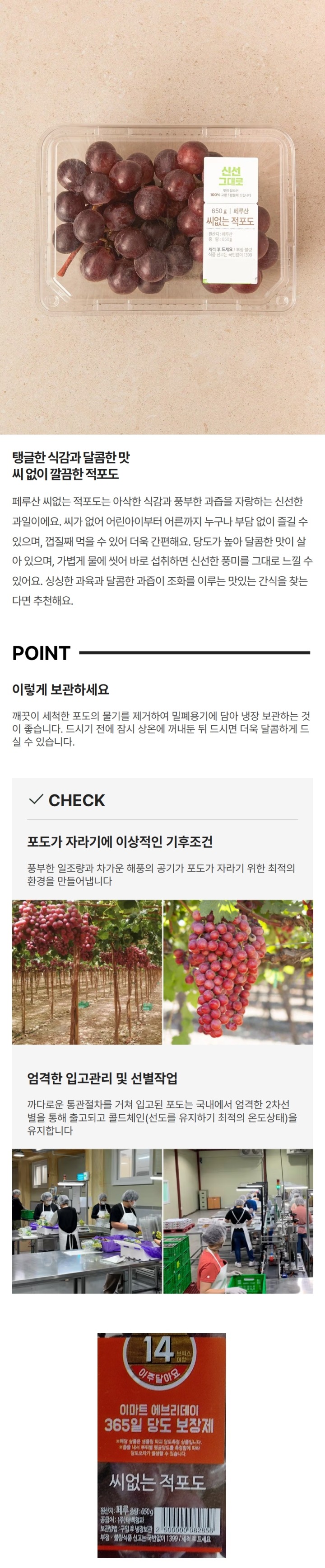 P)씨없는적포도650g