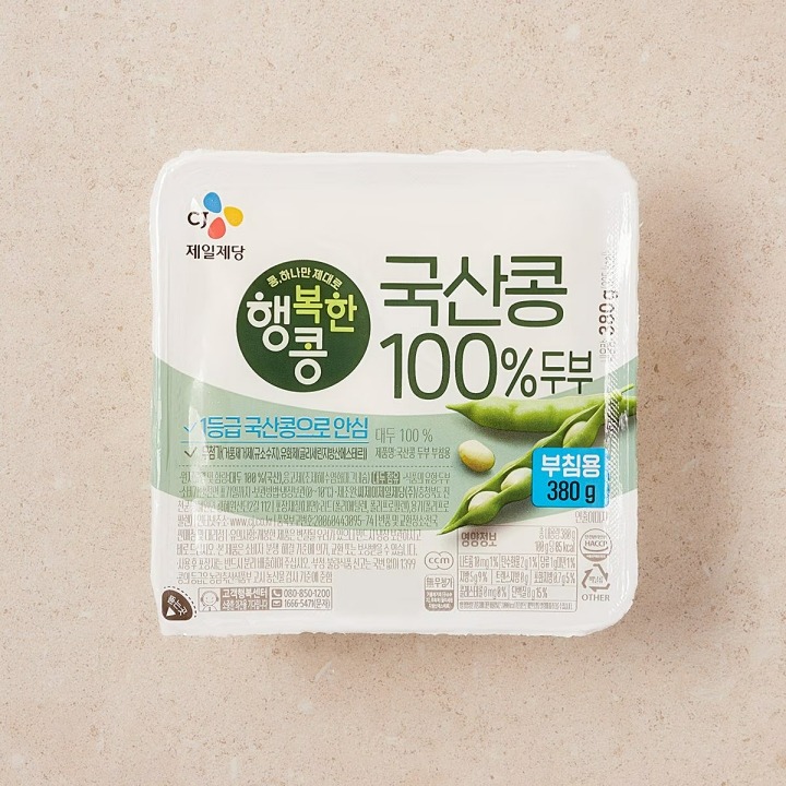 CJ 행복한콩 국산 부침두부 380g