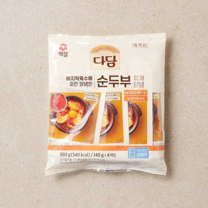 CJ 다담 순두부찌개양념 140g*4