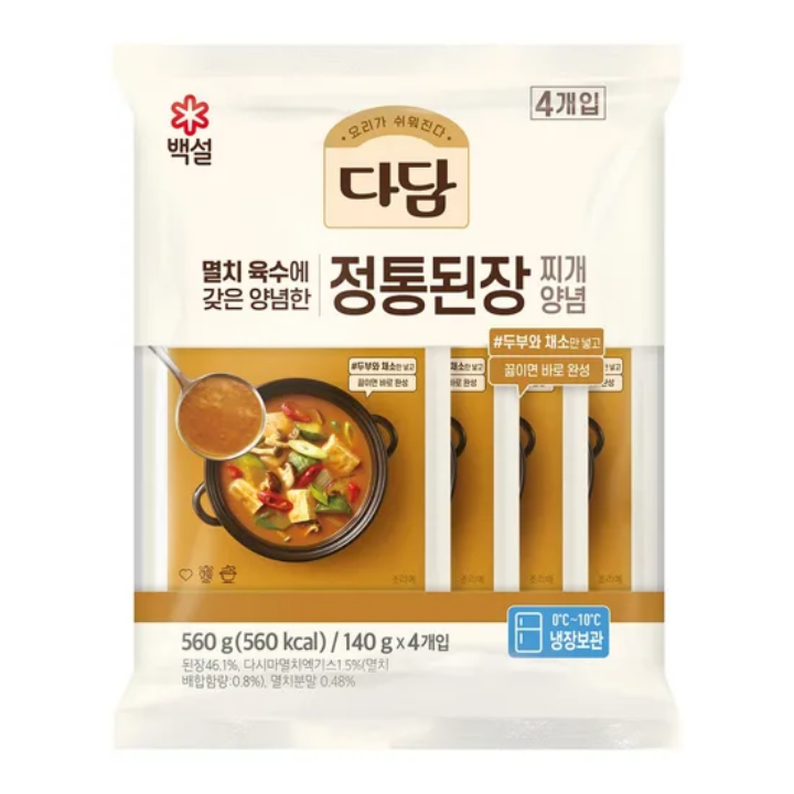 CJ다담정통된장찌개양념140g*4