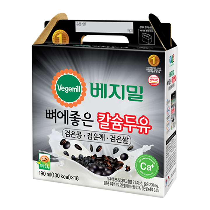 뼈에좋은 칼슘두유 검은콩깨쌀190ml*16