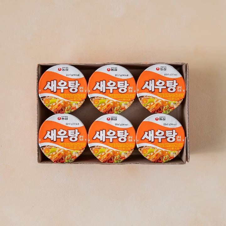농심 새우탕컵면67g*6입
