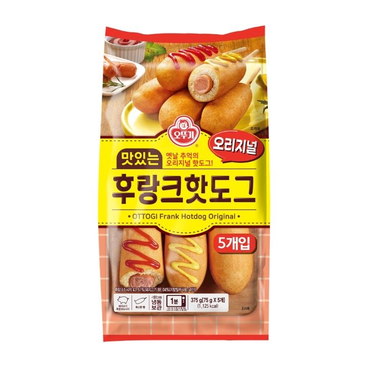 오뚜기 맛있는후랑크핫도그 오리지널 375g