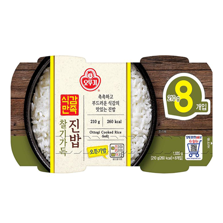 오뚜기 식감만족 찰기가득진밥 210g*8