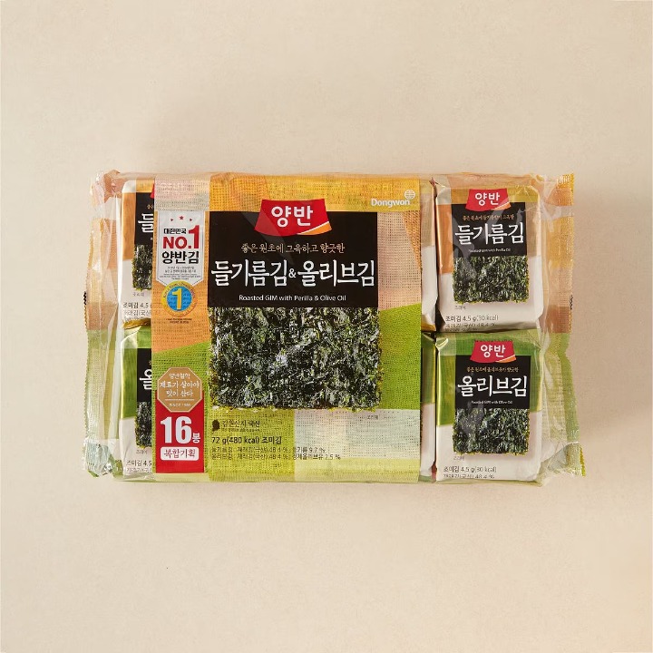 양반들기름올리브혼합김4.5g*16ea
