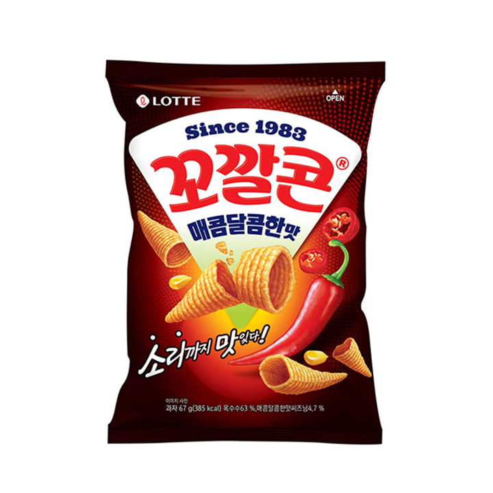 롯데 꼬깔콘 매콤달콤한맛 67g