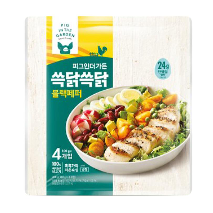 삼립 그릭슈바인 쓱닭쓱닭 블랙페퍼 100g*4