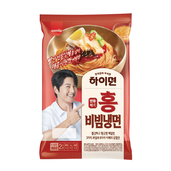 삼립 하이면 안동식홍비빔냉면 2인 422g
