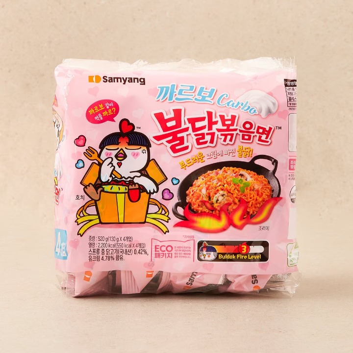 삼양 까르보불닭볶음면 130g*4입