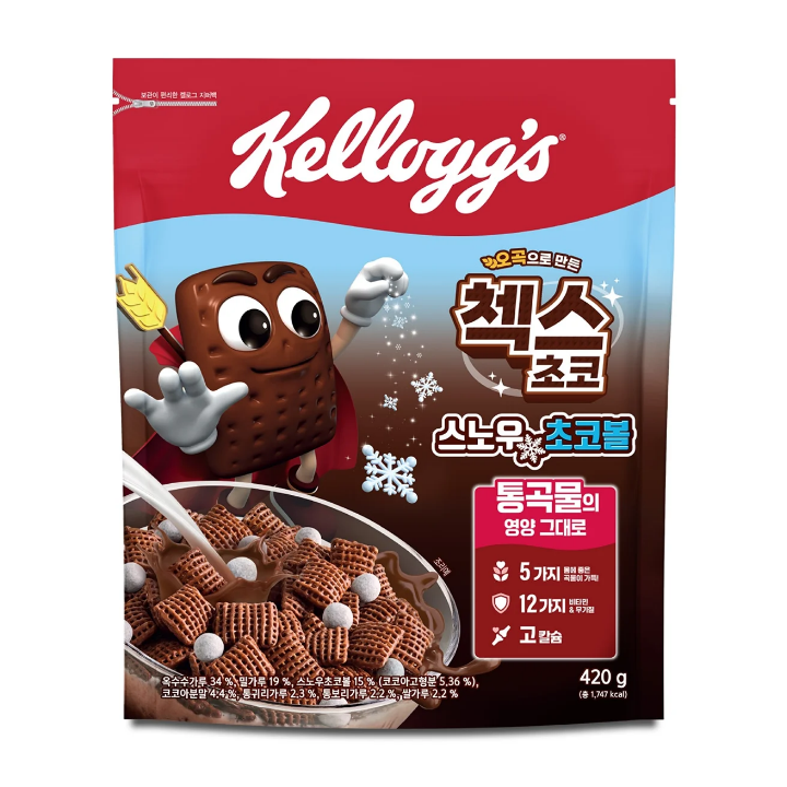 켈로그 초코첵스 스노우초코볼420g