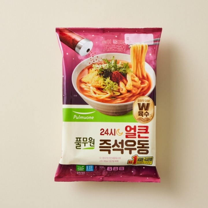 풀무원 24시 얼큰즉석우동 328g(2인)