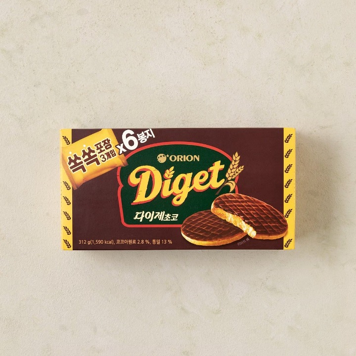 오리온 다이제초코 6입 312g