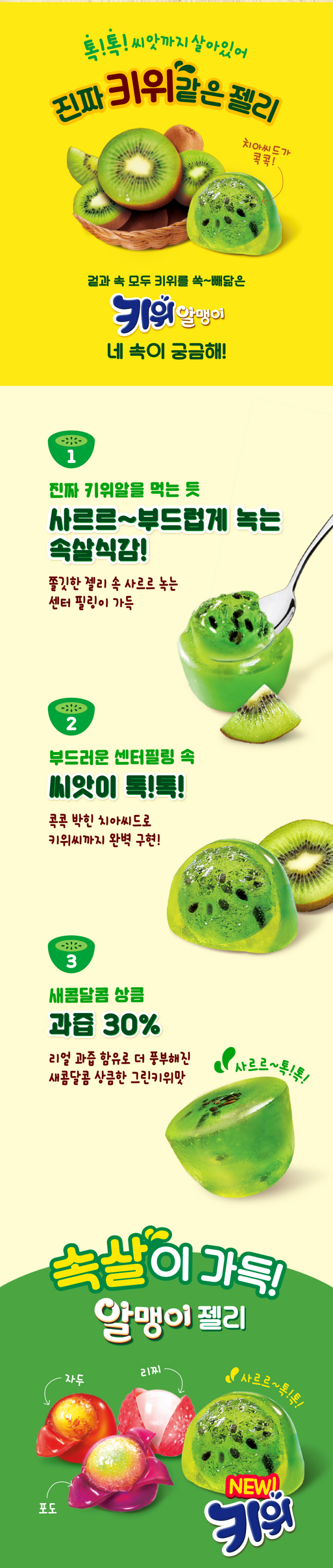 오리온 키위알맹이 216g