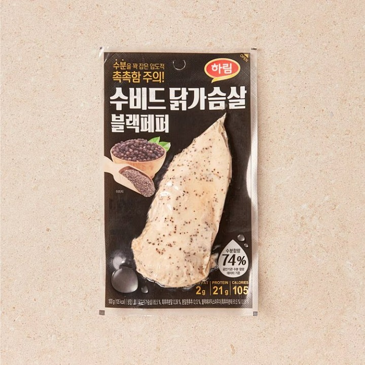 하림 수비드닭가슴살 블랙페퍼 100g